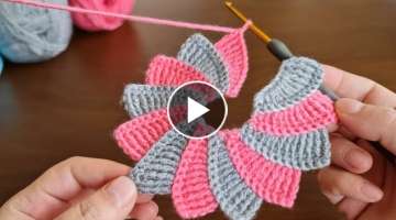 Super Easy Crochet Motif Knitting Pattern - Tığ İşi Çok Kolay Gösterişli Motif Örgü Mode...