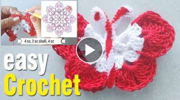 Easy Crochet: How to Crochet a Butterfly. 