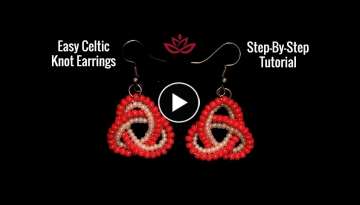 Celtic Knot Earrings - Easy Beading Tutorial || How to make celtic knot from beads?