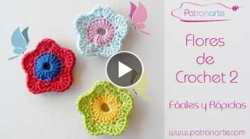 Flores a Crochet Ganchillo Fácil y Rápido Principiantes
