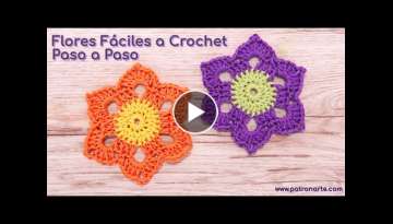 Cómo Tejer y Unir Granny Square Flor a Crochet Ganchillo