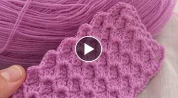 suer easy crochet knitting blanket model