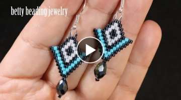 Quick and easy to make beaded earring .beading tutorials/DIY