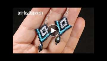 Quick and easy to make beaded earring .beading tutorials/DIY