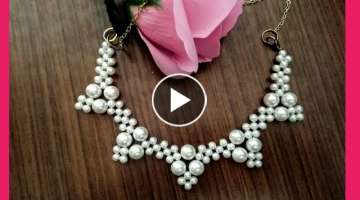 HOW TO MAKE // A PEARL NECKLACE AT HOME