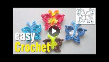 Free crochet butterfly pattern & tutorial.
