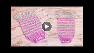 Body o Pelele A Crochet - Ganchillo para Bebé Paso a Paso | Crochet Baby Romper