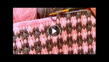 Very Easy Super Knitting Crochet beybi blanket yelek battaniye canta örgü modeli