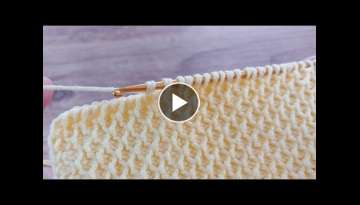 Easy Knitting Tunisian Baby Blanket - Tunus işi Kolay Battaniye Yelek Örgü Modeli..
