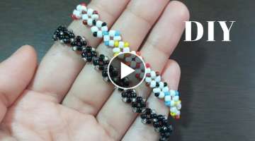 Seed bead jewelry making tutorials for beginners/Pondo stitch beading tutorial