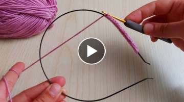 Recycling old hair bands with crochet