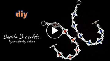 Beading tutorial-How to make seed beads with crystal beads BRACELET