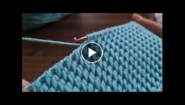 Super Easy Tunisian Knitting Pattern Baby Blanket - Tunus işi Çok Kolay Gösterişli Örgü Mod...
