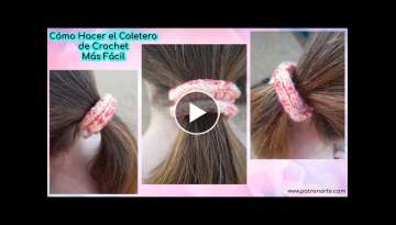 Cómo Tejer Coletero a Crochet - Ganchillo Fácil y Rápido para Principiantes | DIY Crochet Scru...