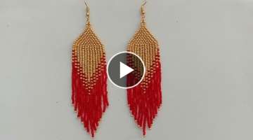 Super Easy Native American Fringe Earrings Tutorial