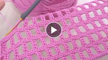 Süper Easy Crochet Knitting Rectangular Shawn Pattern 