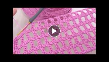 Süper Easy Crochet Knitting Rectangular Shawn Pattern 