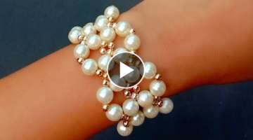 How To Make Pearl Bracelet / Bridal Jewellery