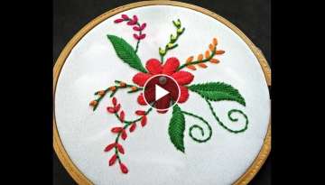 Raised Fishbone Stitch Embroidery