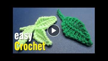 Easy Crochet: How to Crochet Tunisian Leaf for beginners