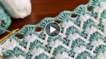 Super Easy Crochet Knitting Baby Blanket - Tığ İşi Çok Kolay Battaniye Yelek Şal Örgü Mod...