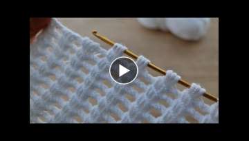 Super Easy Tunisian Croched Knitting Model ✔✔ Çok Kolay Çok Gösterişli Tunus İşi Örgü...