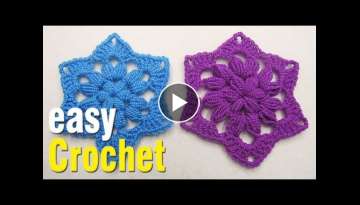  Free puff stitch star motif pattern & tutorial.