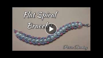 Flat Spiral Pearl Bracelet / DIY Jewellery making Tutorial 